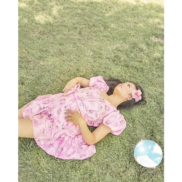 Loveshackfancy x Target Cecile Puff Sleeve Mini Dress Floral Babydoll Size 6 - Picture 4 of 13